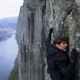 Tom Cruise, failing to socially distance himself from a Norwegian cliff in 2018's Mission: Impossible—Fallout.